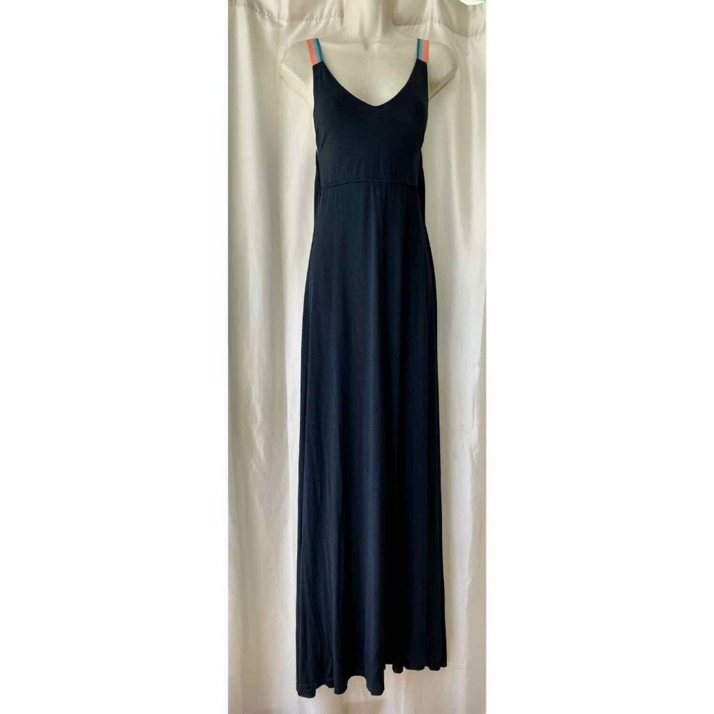 Havaianas Brazil Navy Maxi Dress Over up Side Slit